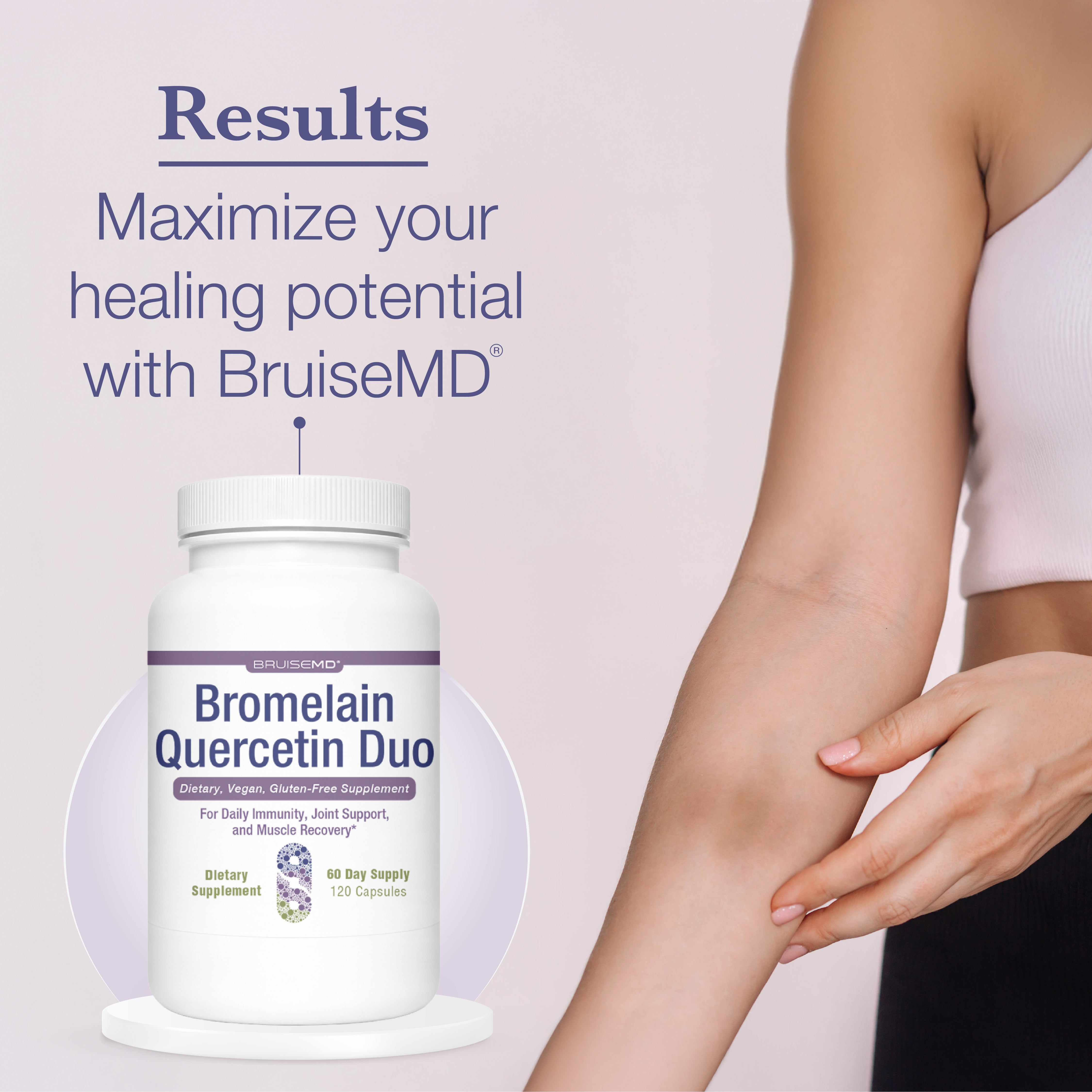 BruiseMD Bromelain + Quercetin Supplement for Immune Support, Inflammation Relief & Muscle Recovery (Capsules) – Doctor Preferred Formulation
